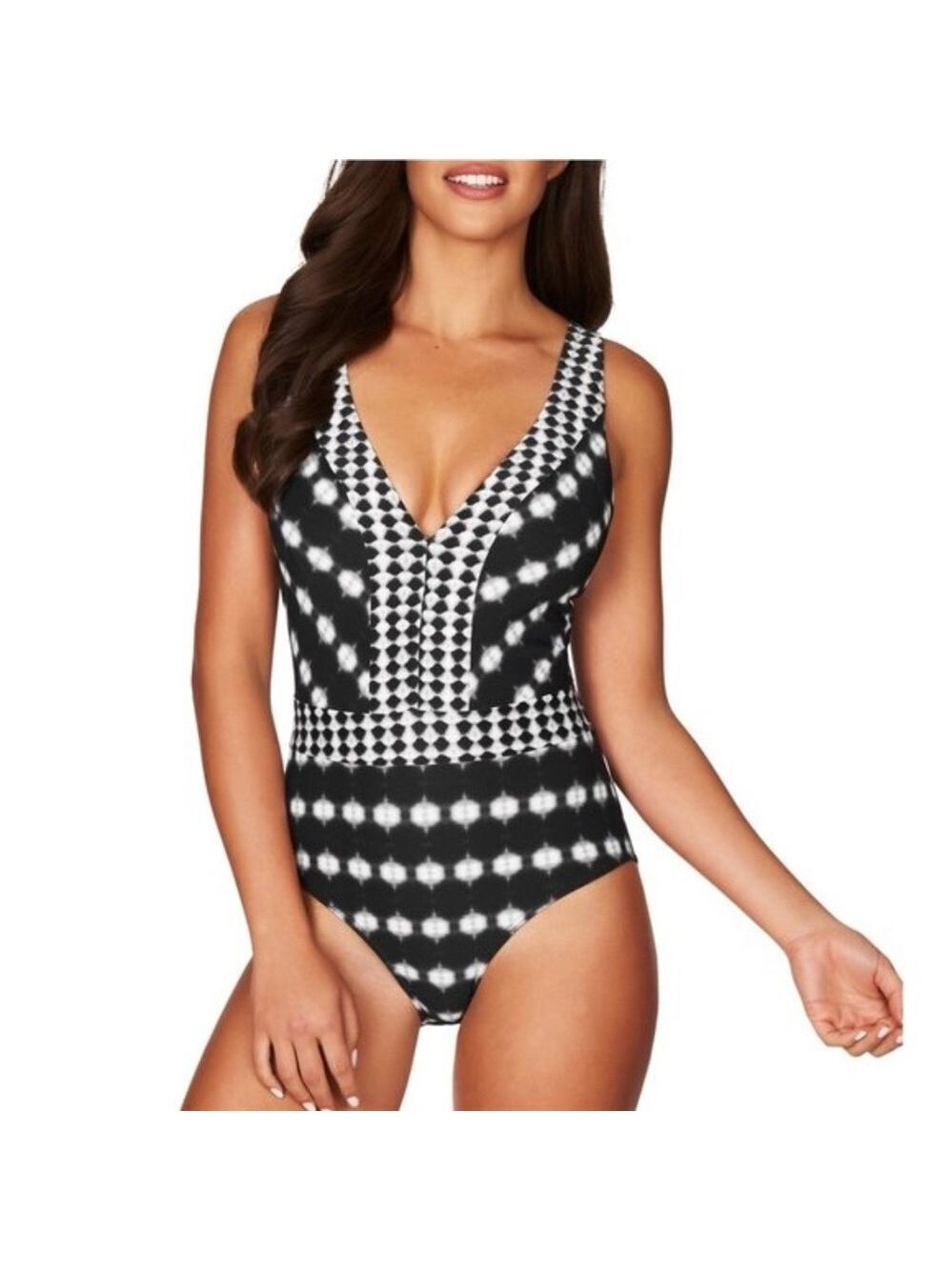NWOT Sea Level Spliced Print One-Piece Swimsuit